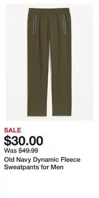 Old Navy Old navy dynamic fleece sweatpants for men offer