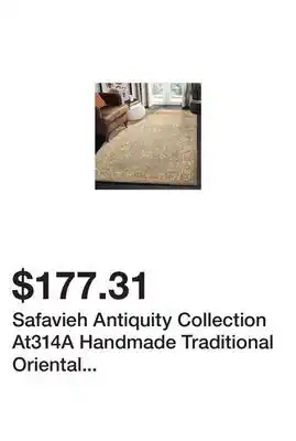 Newegg Safavieh antiquity collection at314a handmade traditional oriental premium wool area rug, 3 x 5, blue / ivory offer