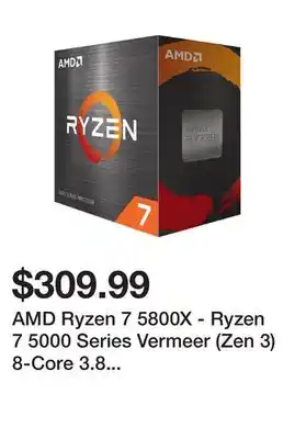 Newegg Amd ryzen 7 5800x - ryzen 7 5000 series vermeer (zen 3) 8-core 3.8 ghz socket am4 105w none integrated graphics desktop proce offer