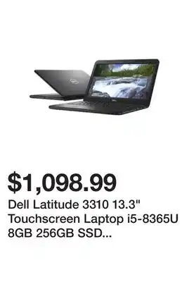 Newegg Dell latitude 3310 13.3 touchscreen laptop i5-8365u 8gb 256gb ssd win 10 pro offer