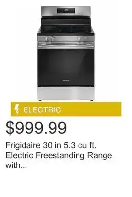 Costco Frigidaire 30 in 5.3 cu ft. electric freestanding range with eventemp cooktop offer