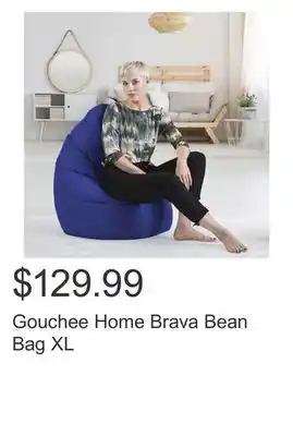 Costco Gouchee home brava bean bag xl offer
