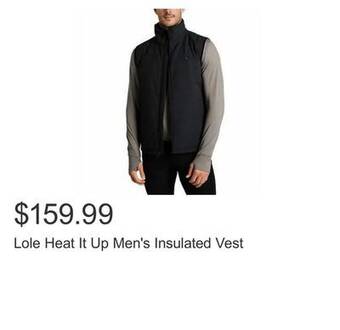 Costco Lole heat it up men's insulated vest offer