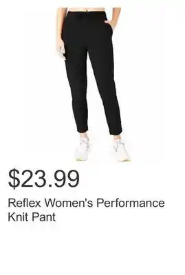 Costco Reflex women's performance knit pant offer