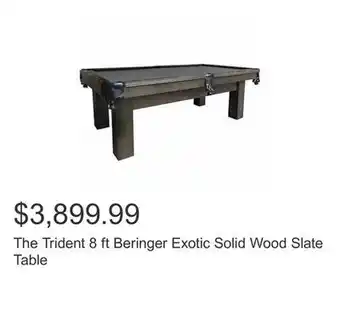Costco The trident 8 ft beringer exotic solid wood slate table offer