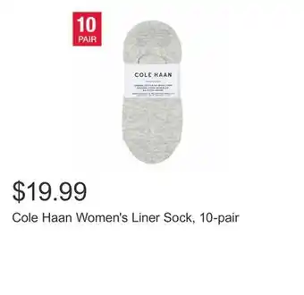 Costco Cole haan women's liner sock, 10-pair offer
