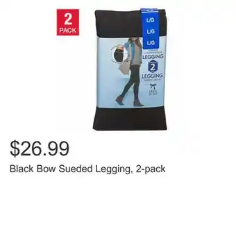 Costco Black bow sueded legging, 2-pack offer