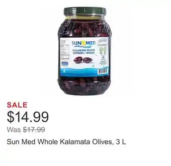 Costco Sun med whole kalamata olives, 3 l offer