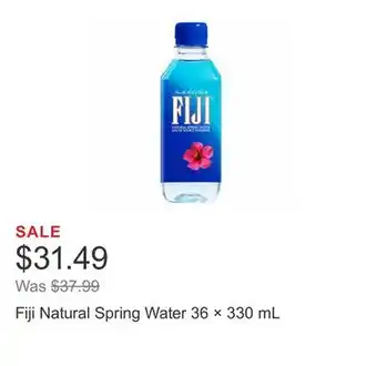 Costco Fiji natural spring water 36 × 330 ml offer