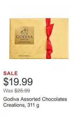 Costco Godiva assorted chocolates creations, 311 g offer