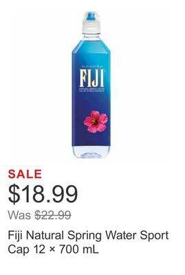 Costco Fiji natural spring water sport cap 12 × 700 ml offer