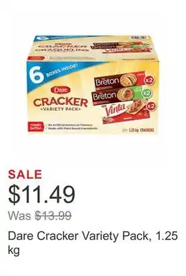 Costco Dare cracker variety pack, 1.25 kg offer