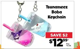 Showcase Tsunameez boba keychain offer