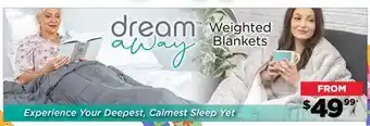 Showcase Dream away weighted blankets offer