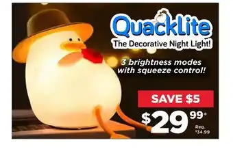 Showcase Quacklite decorative night light offer