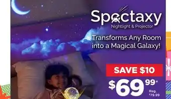 Showcase Spectaxy nightlight & projector offer