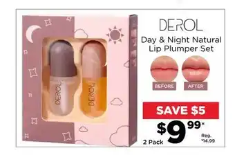 Showcase Derol day & night natural lip plumper set offer