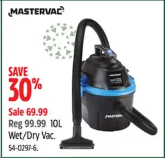 Canadian Tire Mastercraft mastervac 10l wet/dry vac offer