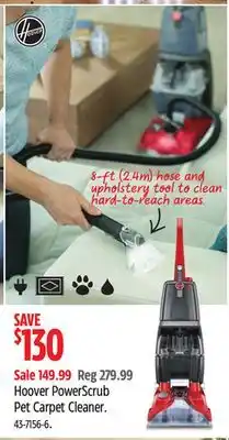 Canadian Tire Hoover powerscrub pet carpet cleaner offer