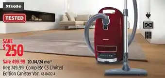 Canadian Tire Miele complete c3 limited edition canister vac offer