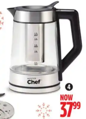 Canadian Tire Master chef cordless 1.7l glass kettle with steeper offer