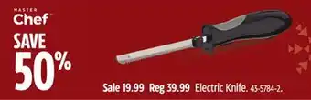 Canadian Tire Master chef electric knife offer
