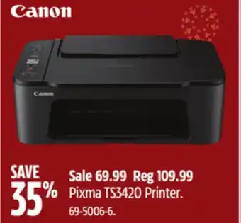 Canadian Tire Canon pixma ts3420 printer offer