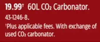 Canadian Tire Sodastream 60l co2 carbonator offer