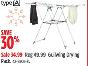 Canadian Tire Type a gullwing drying rack offer