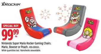 Canadian Tire X rocker nintendo super mario rocker gaming chairs offer