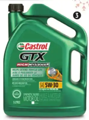 Canadian Tire Castrol gtx high mileage motor oil offer