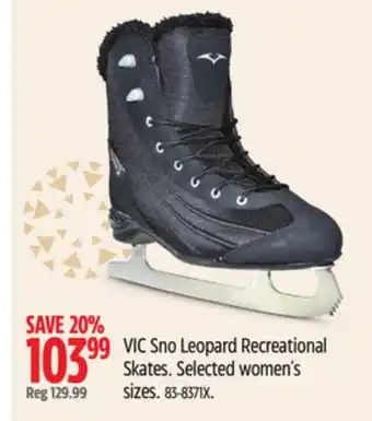 Canadian Tire Vic sno leopard recreational skates offer