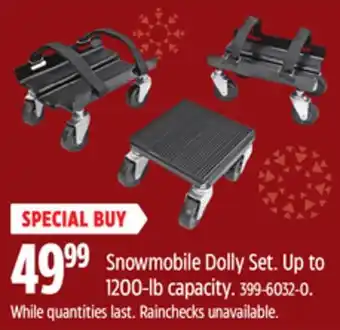 Canadian Tire Snowmobile dolly set offer