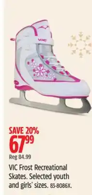 Canadian Tire Vic frost recreational skates offer