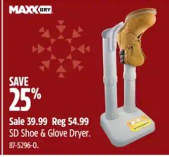 Canadian Tire Maxxdry sd shoe & glove dryer offer