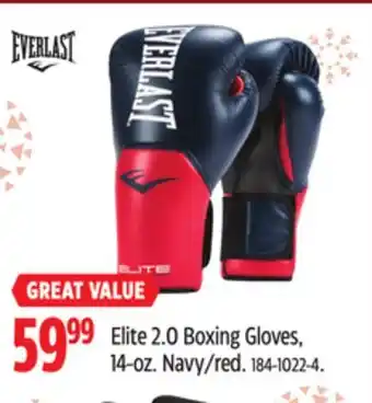 Canadian Tire Everlast elite 2.0 boxing gloves, 14-oz offer
