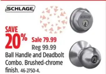 Canadian Tire Schlage ball handle and deadbolt combo offer