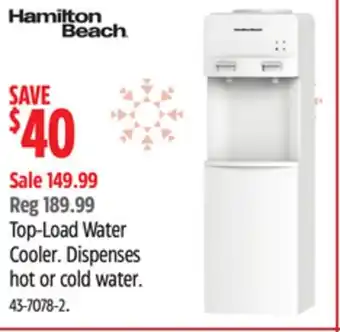 Canadian Tire Hamilton beach top-load water cooler offer