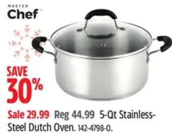 Canadian Tire Master chef 5-qt stainless-steel dutch oven offer