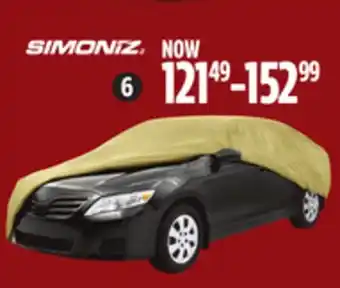 Canadian Tire Simoniz selected car, suv and truck covers offer