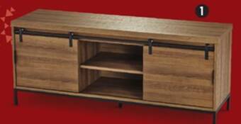 Canadian Tire Canvas robson 2-door open shelf tv stand offer