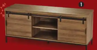 Canadian Tire Canvas robson 2-door open shelf tv stand offer