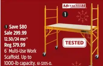 Canadian Tire Metaltech 6´ multi-use work scaffold offer
