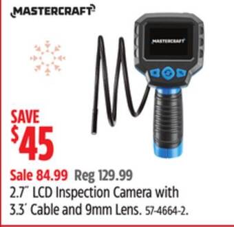 Canadian Tire Mastercraft 2.7˝ lcd inspection camera with 3.3´ cable and 9mm lens offer