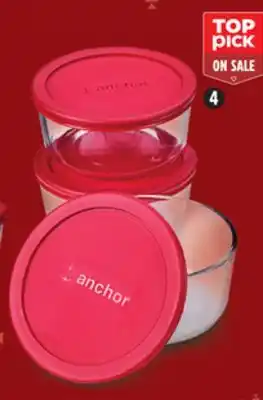 Canadian Tire Anchor hocking 6-pc glass 4-cup food storage set offer