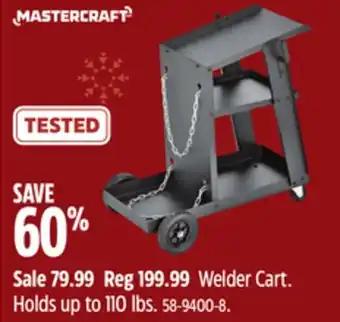 Canadian Tire Mastercraft welder cart offer