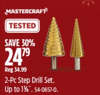 Canadian Tire Mastercraft 2-pc step drill set offer