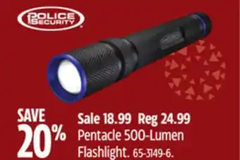 Canadian Tire Police security pentacle 500-lumen flashlight offer