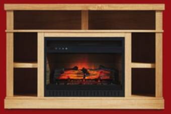 Canadian Tire Canvas woodhaven 46 media fireplace with storage shelf offer