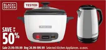 Canadian Tire Selected black & decker kitchen appliances offer